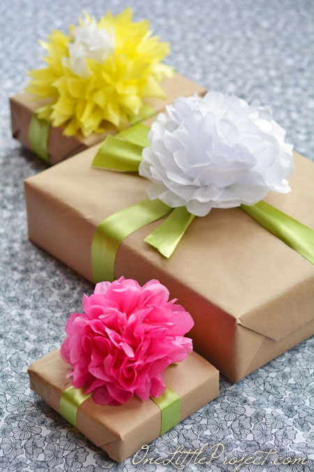 Tissue Paper Flowers For Gifts