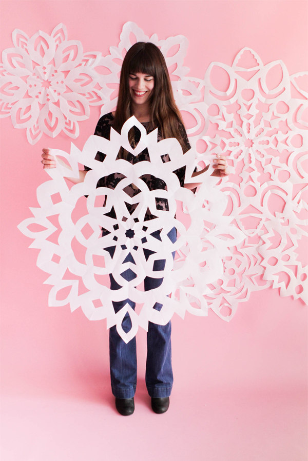 Huge DIY Paper Snowflakes