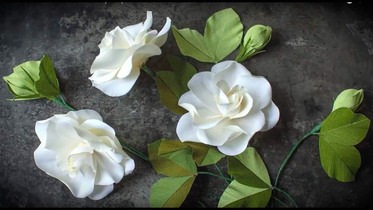 DIY Crepe Paper Gardenias